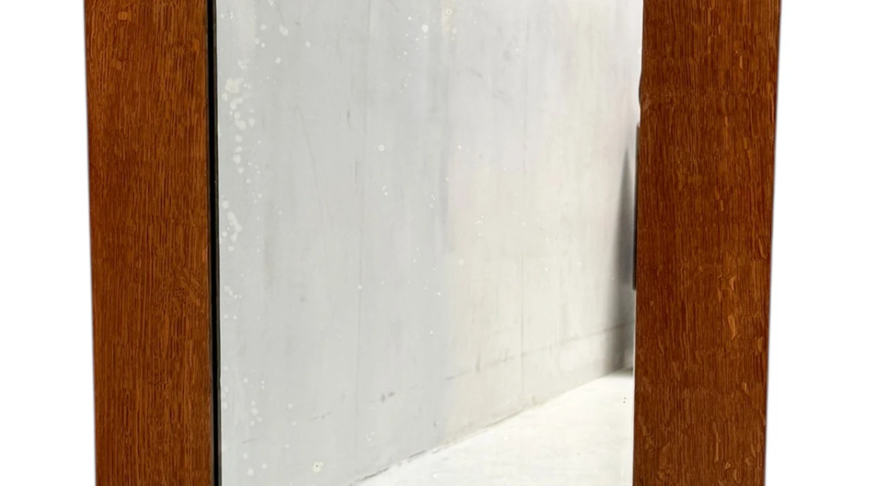 Arts & Crafts Wall Mirror with Hand-Carved Frogs by Kobus de Graaff, 1900s